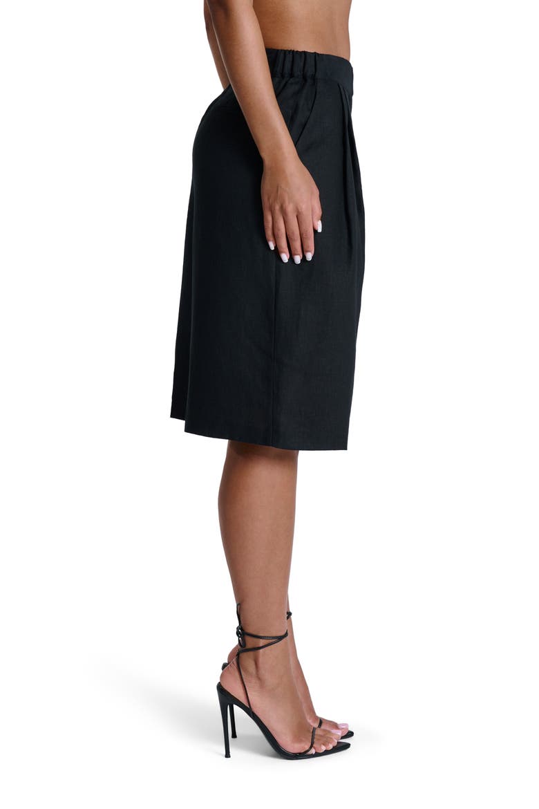 Linen Suiting Shorts, Alternate, color, BLACK