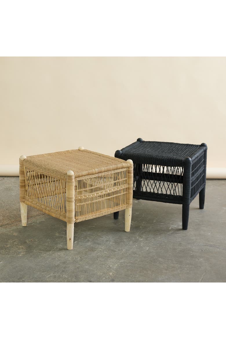 Malawi Cane Stool, Alternate, color, Black