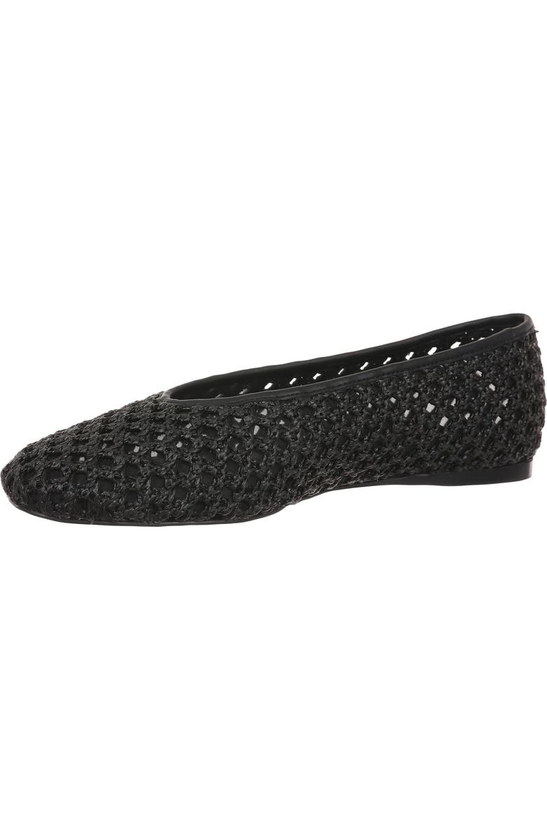 Nordstrom Maddox Raffia Flat, Alternate, color, Black Raffia