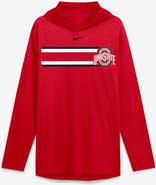 Nike Men's Nike Scarlet Ohio State Buckeyes Primetime Pattern Tri-Blend Dri-FIT Long Sleeve Hooded T-Shirt