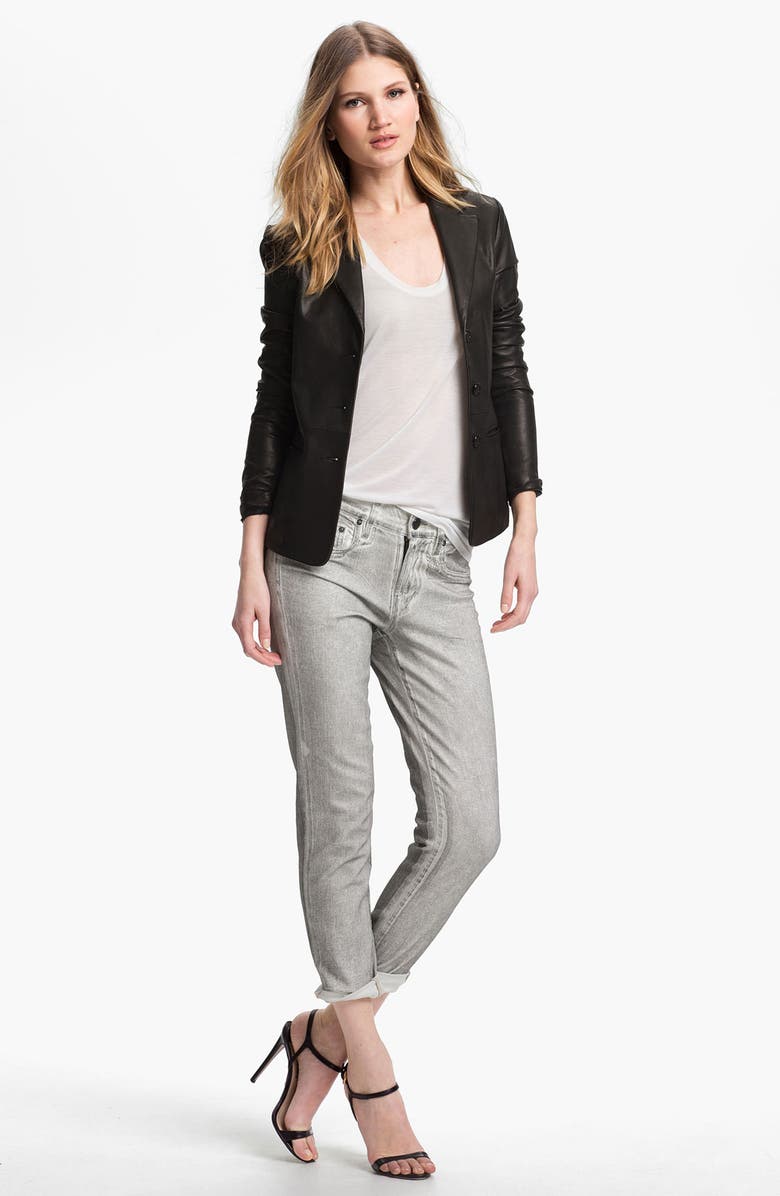 Vince Leather Blazer, Alternate, color,