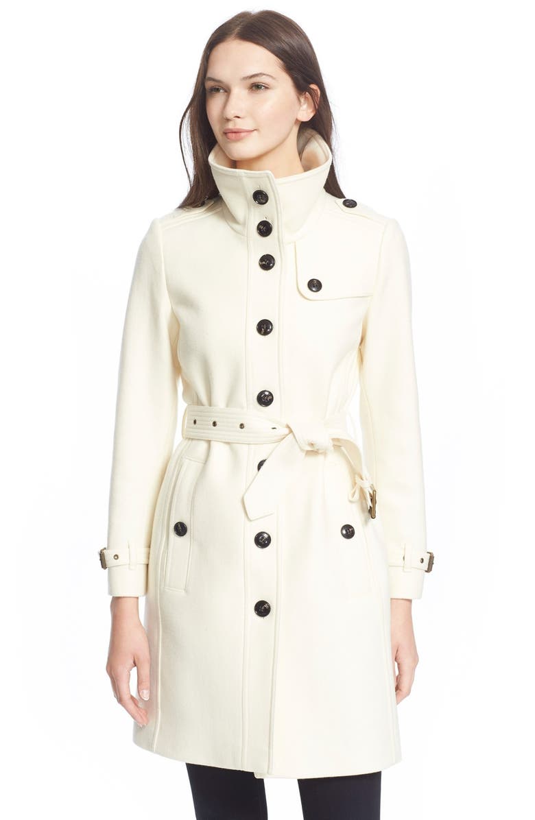 Burberry Brit Burberry Brit 'Rushfield' Stand Collar Wool Blend Coat, Main, color,