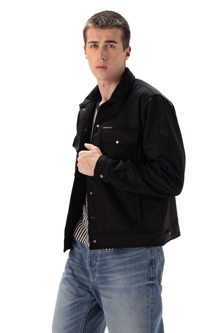 Men's Soft Shell Shirt Jacket, Alternate, color, Black