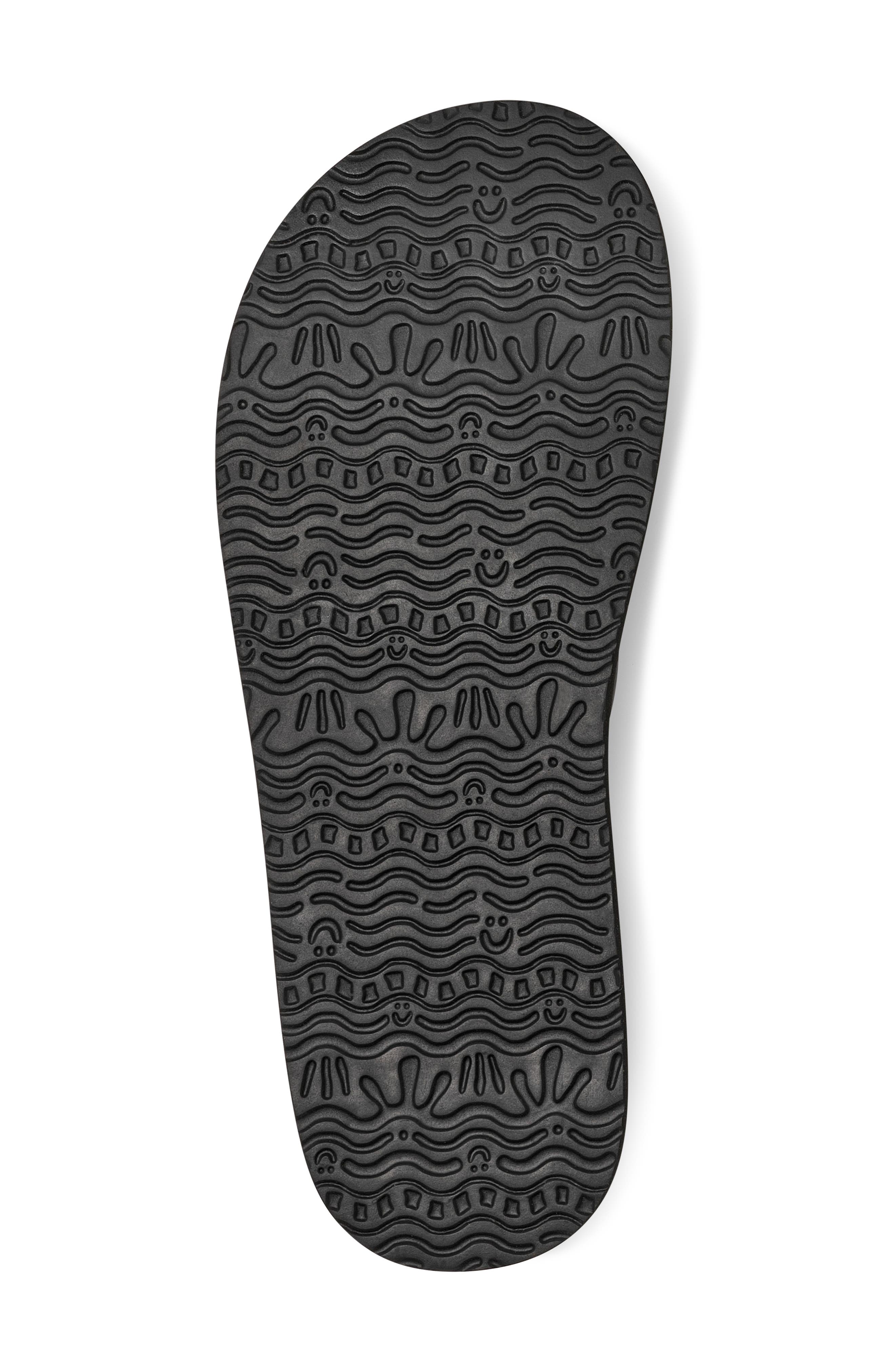 Sanuk Yoga Mat II Flip Flop, Alternate, color, Ebony