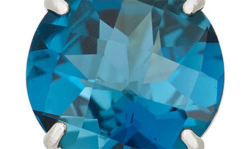 Fzn 10k Gold Solitaire Stud Earrings In Blue