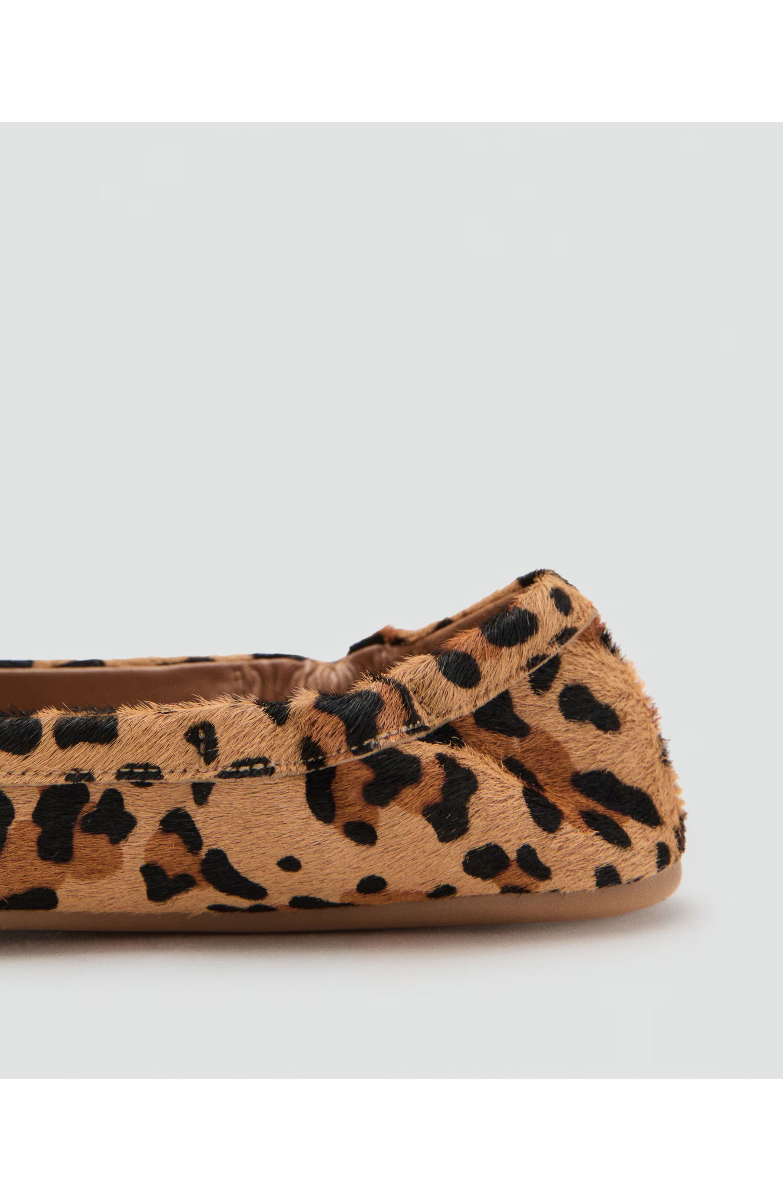 MANGO Genuine Calf Hair Penny Loafer, Alternate, color, Medium Brown