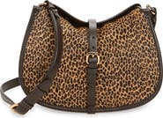 Etro Medium Pony Leopard Print Genuine Calf Hair Shoulder Bag