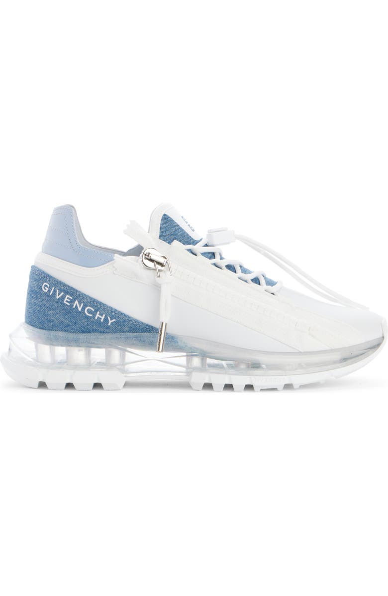 Givenchy Spectre Denim Accent Zip Runner Sneaker, Alternate, color, Denim Blue/ White