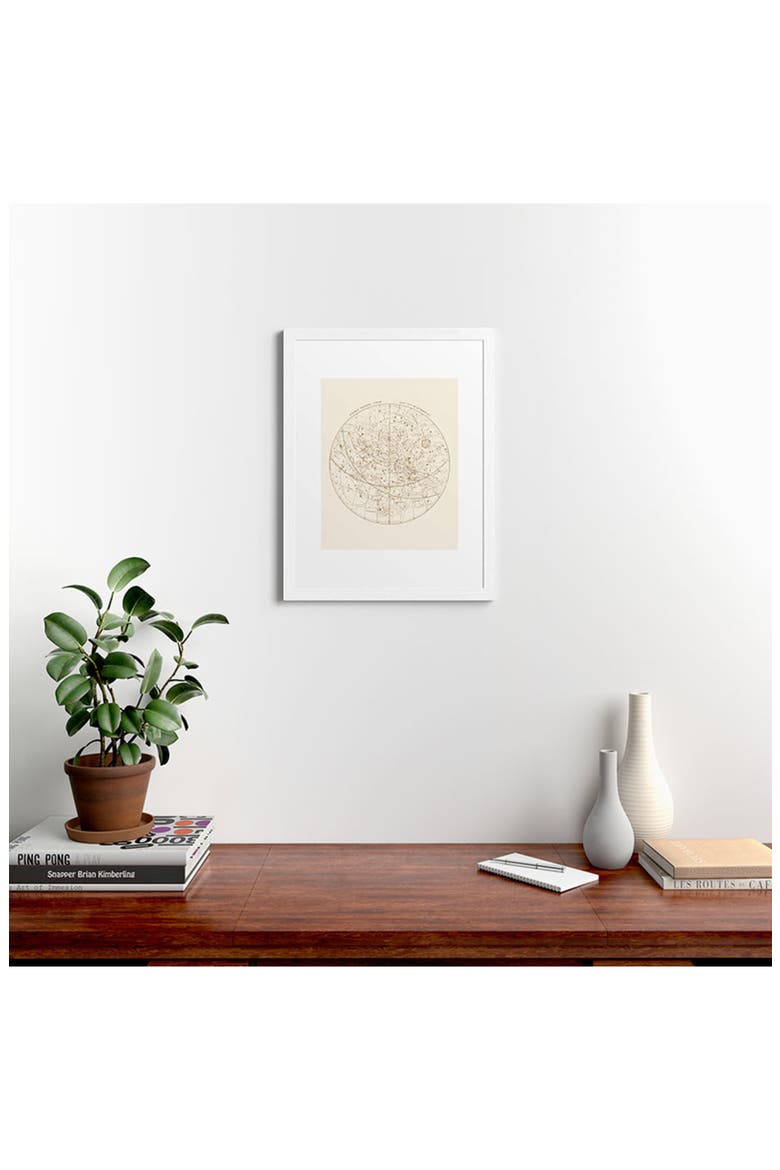 Visible Heavens Framed Art Print, Alternate, color, GOLD