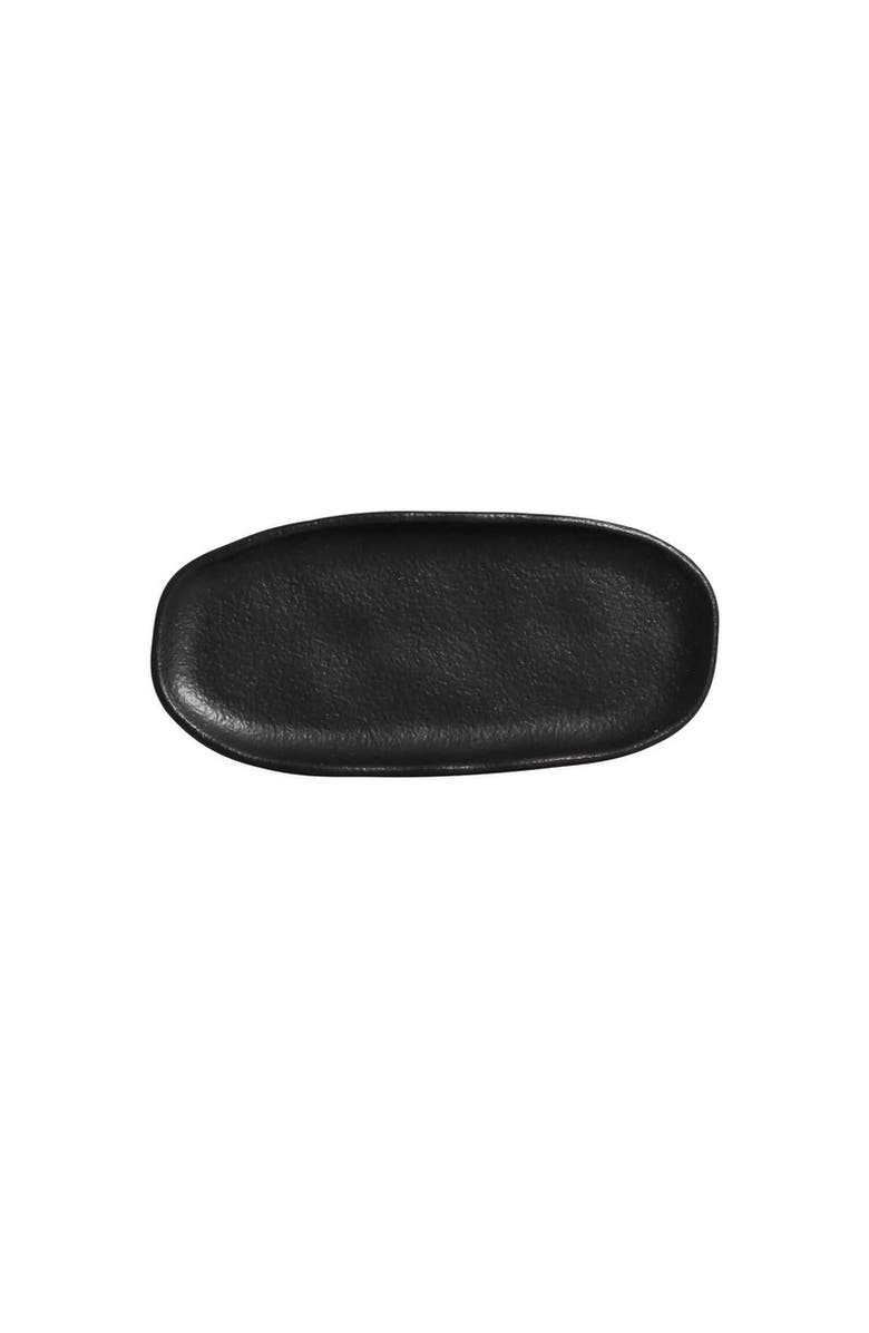 Porto Brasil Shallow Organic Oval Platter Mini Set of 4, Main, color, Matte Black