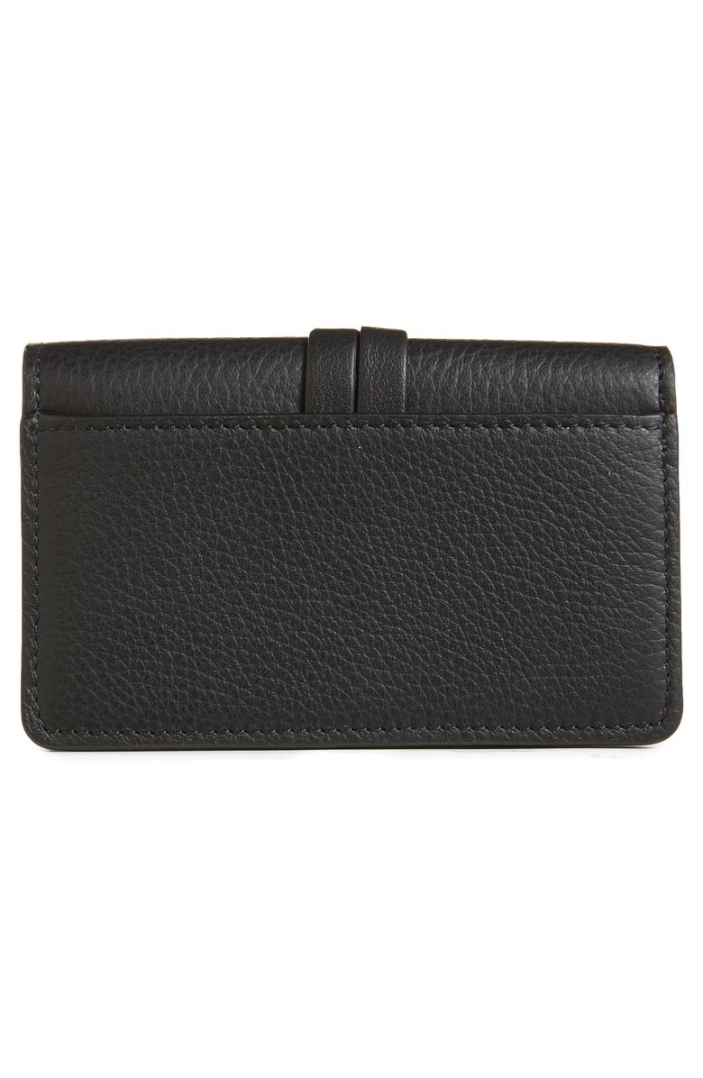 Chloé Alphabet Leather Foldover Card Case, Alternate, color, 