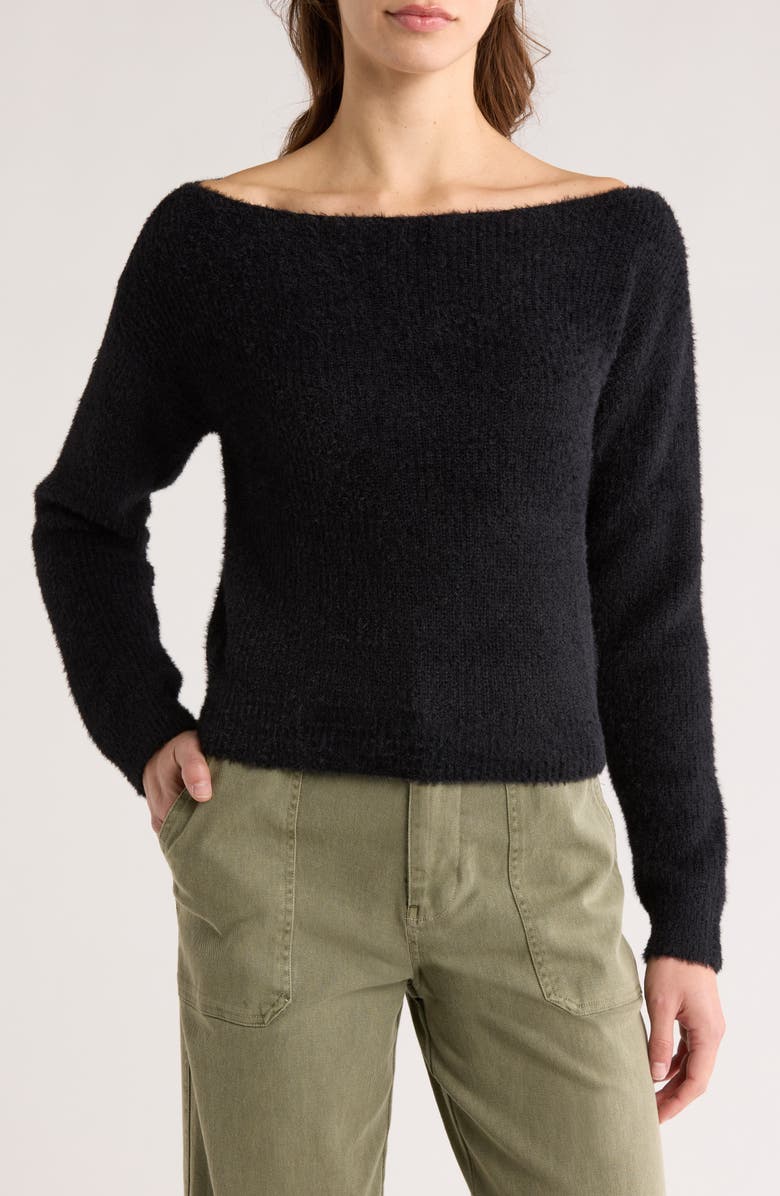 Abound Eyelash Knit Slash Neck Sweater, Main, color, 