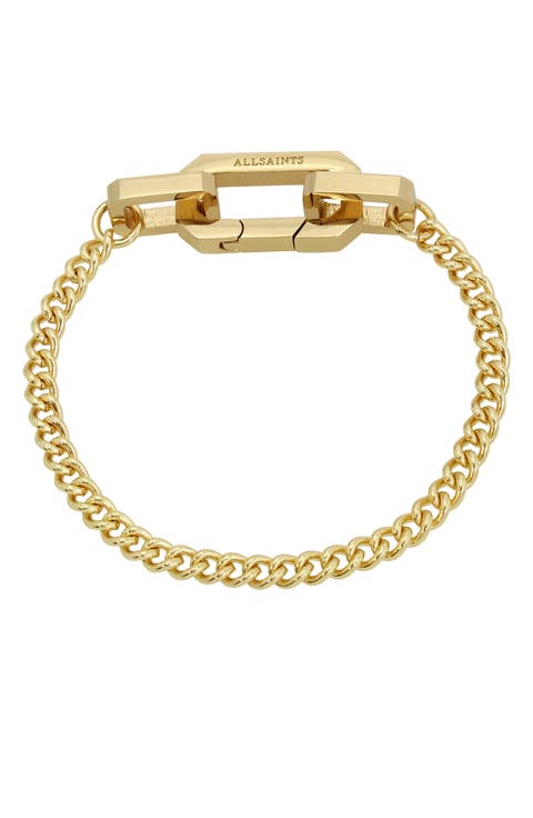 Hex Carabiner Curb Chain Bracelet
