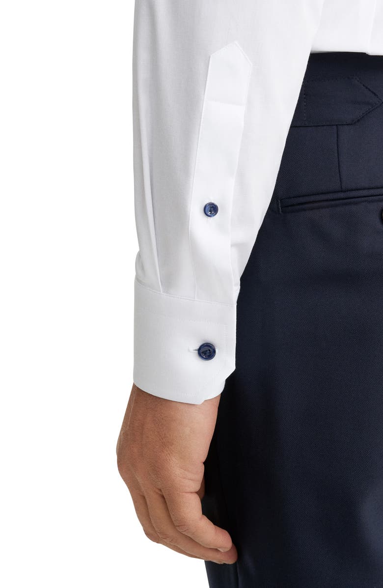 Eton Slim Fit Signature Twill Button-Up Shirt, Alternate, color, White
