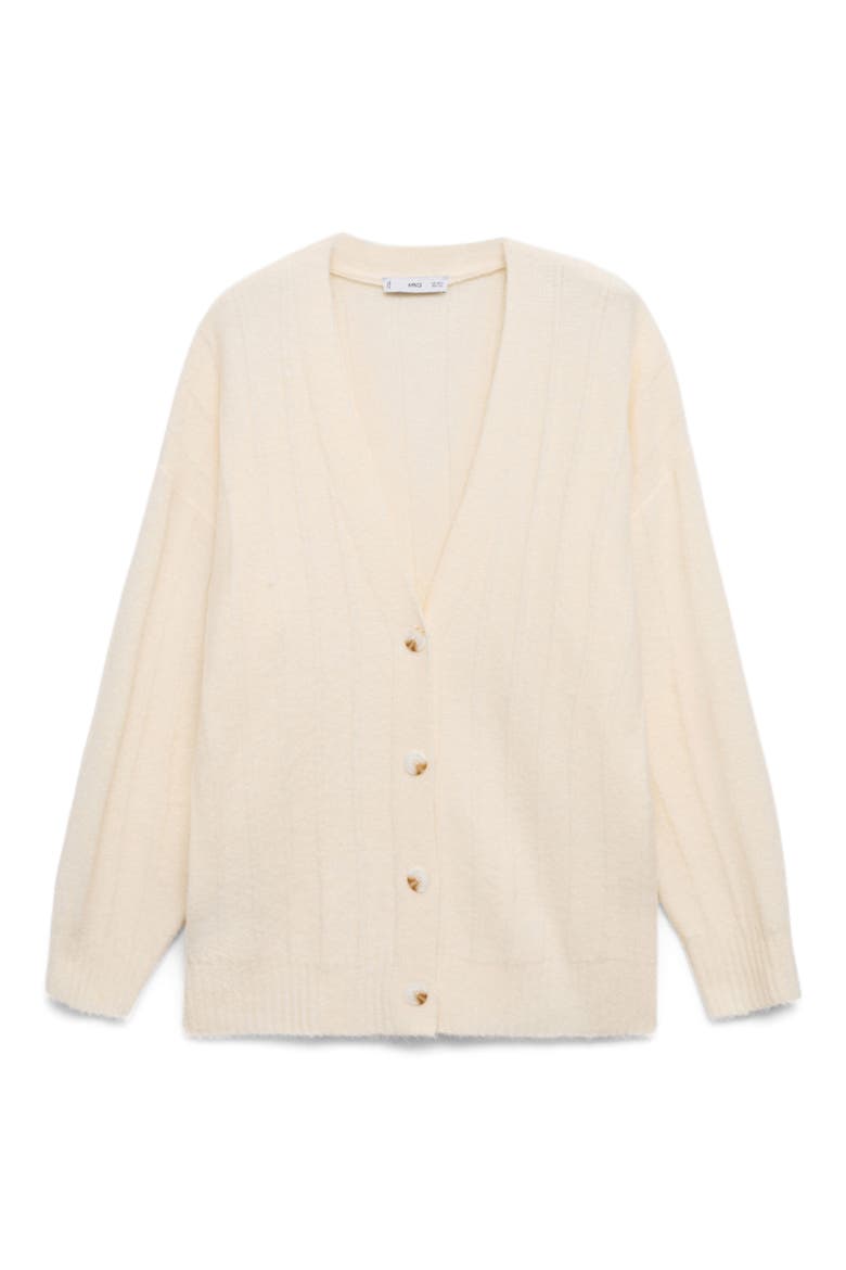Longline Rib Cardigan, Alternate, color, ECRU