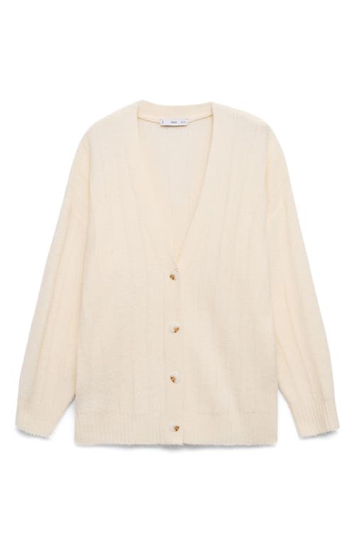 MANGO MANGO LONGLINE RIB CARDIGAN