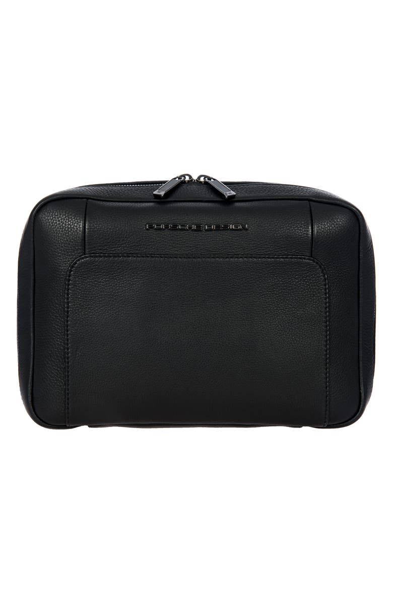 Porsche Design Roadster Leather Wash Bag, Alternate, color,
