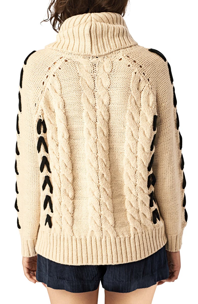 Stone Row Mad Metallix Cable Sweater, Alternate, color, 