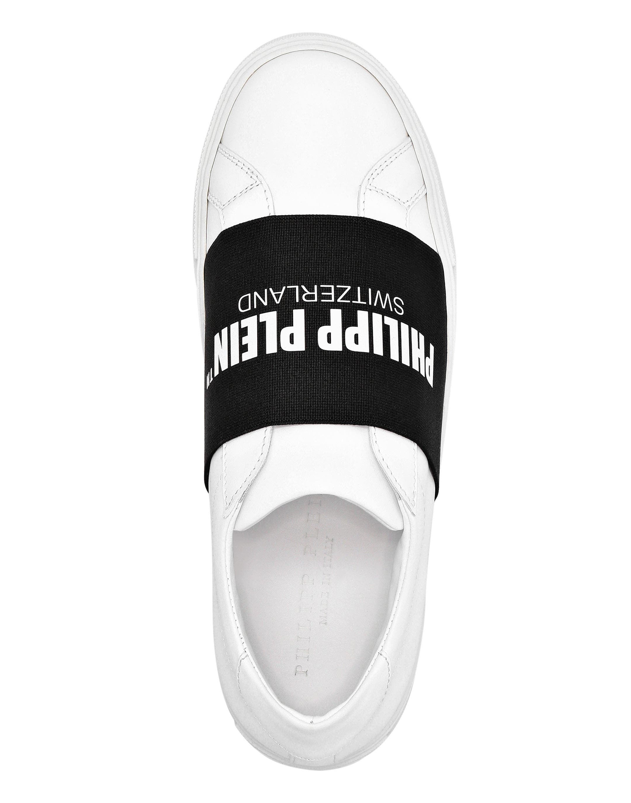Leather Lo-Top Sneakers Philipp Plein Tm Women, Alternate, color, white