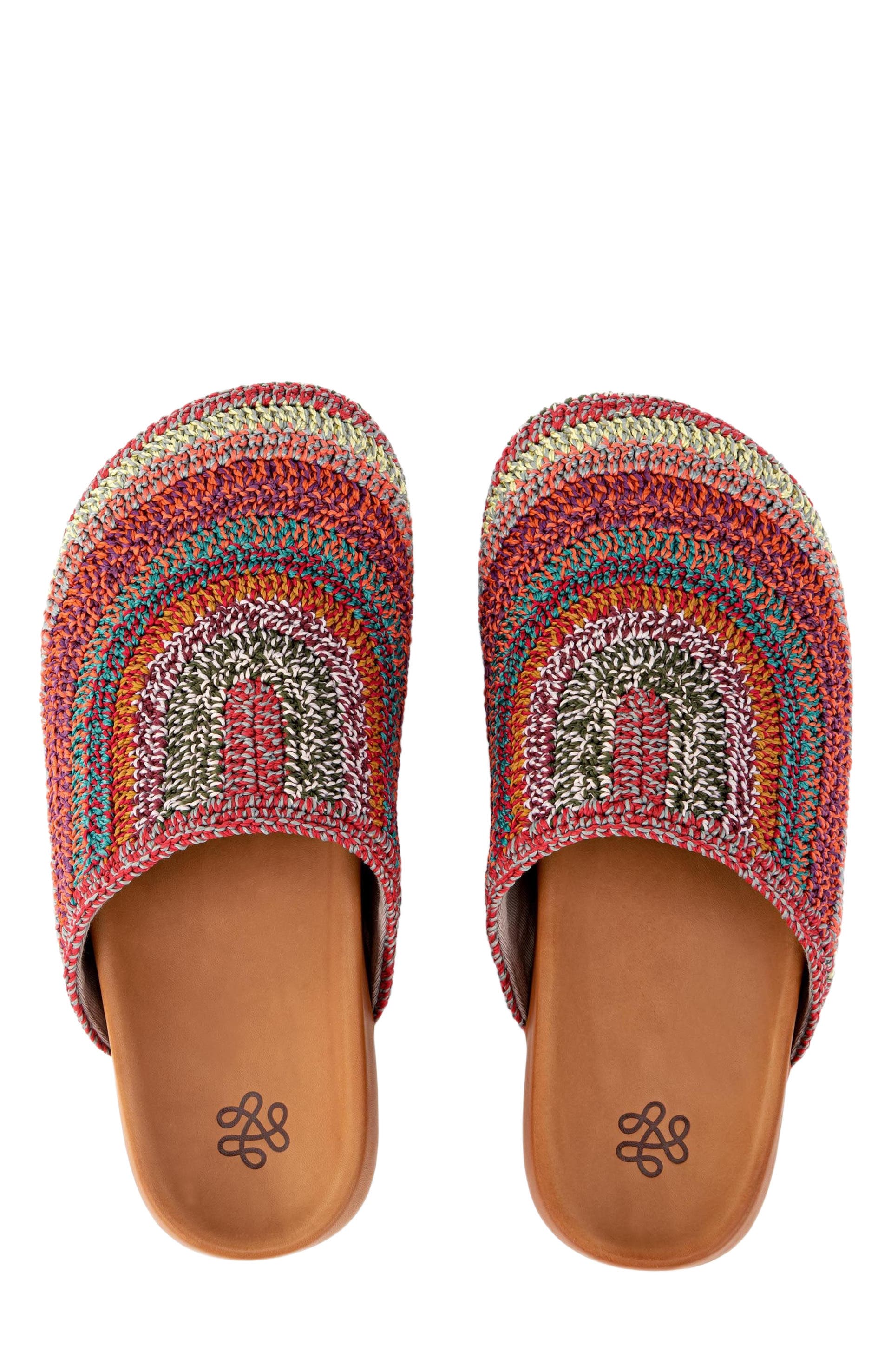 Bolinas Crochet Clog Shoe, Alternate, color, Sunset Stripe