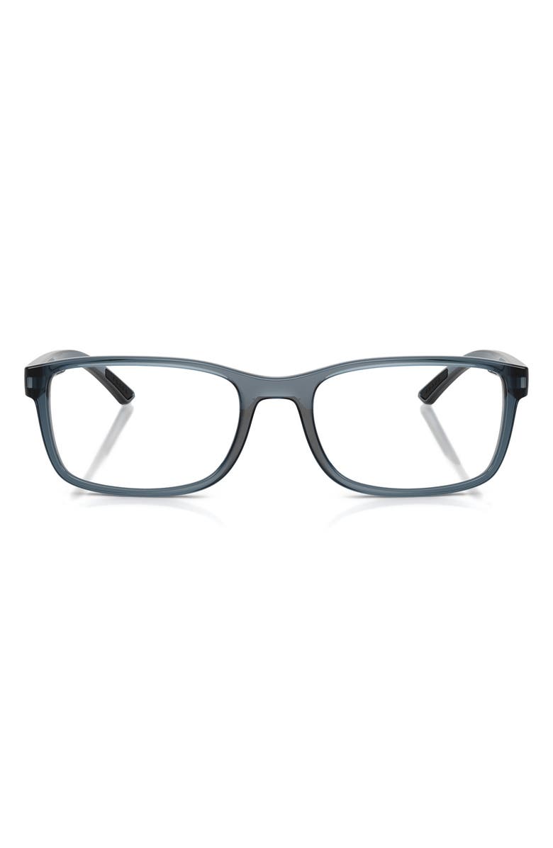 Prada Linea Rossa 55mm Pillow Optical Glasses, Main, color, Azure