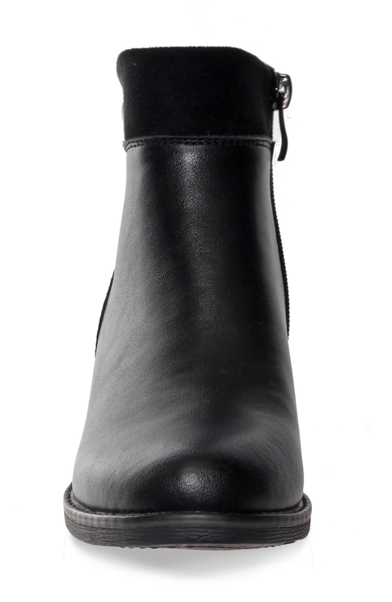 AquaDiva Chelsi Leather Boot, Alternate, color, Black Leather
