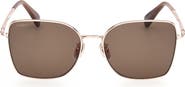 Max Mara 58mm Square Sunglasses