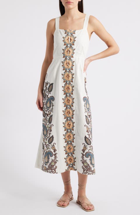 Cesca Floral Ruched High-Low Corset Dress