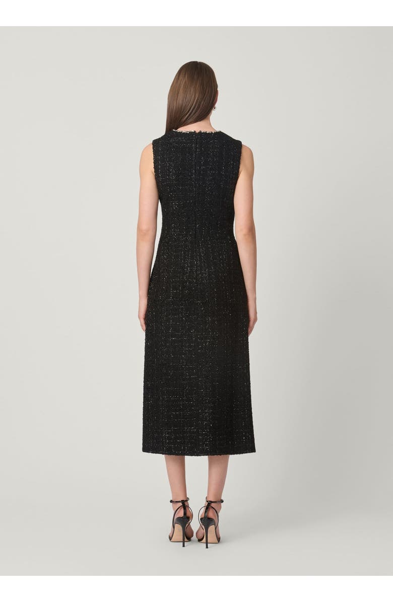 Shoshanna Monet Embellished Tweed Dress, Alternate, color, Jet