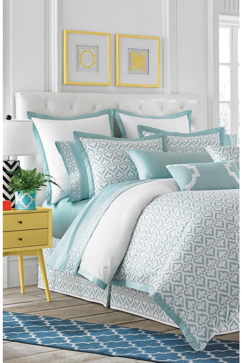 Hampton Links Reversible Duvet Cover, Main, color, SLATE