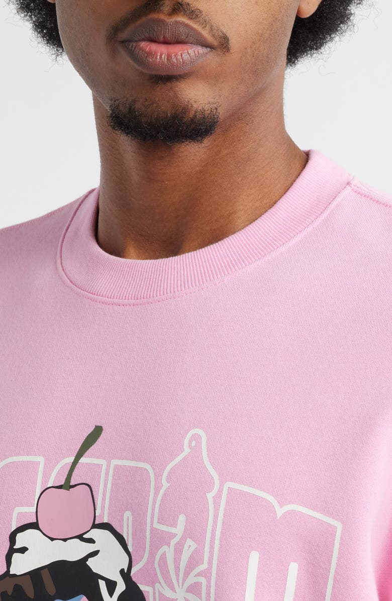 ICECREAM Cone Man Cotton Graphic Sweatshirt, Alternate, color, Prism Pink