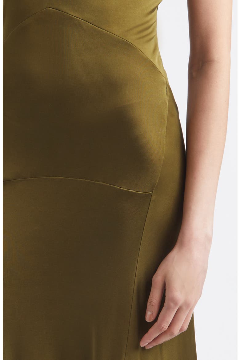 Naia Satin Jersey Maxi Dress, Alternate, color, MOSS