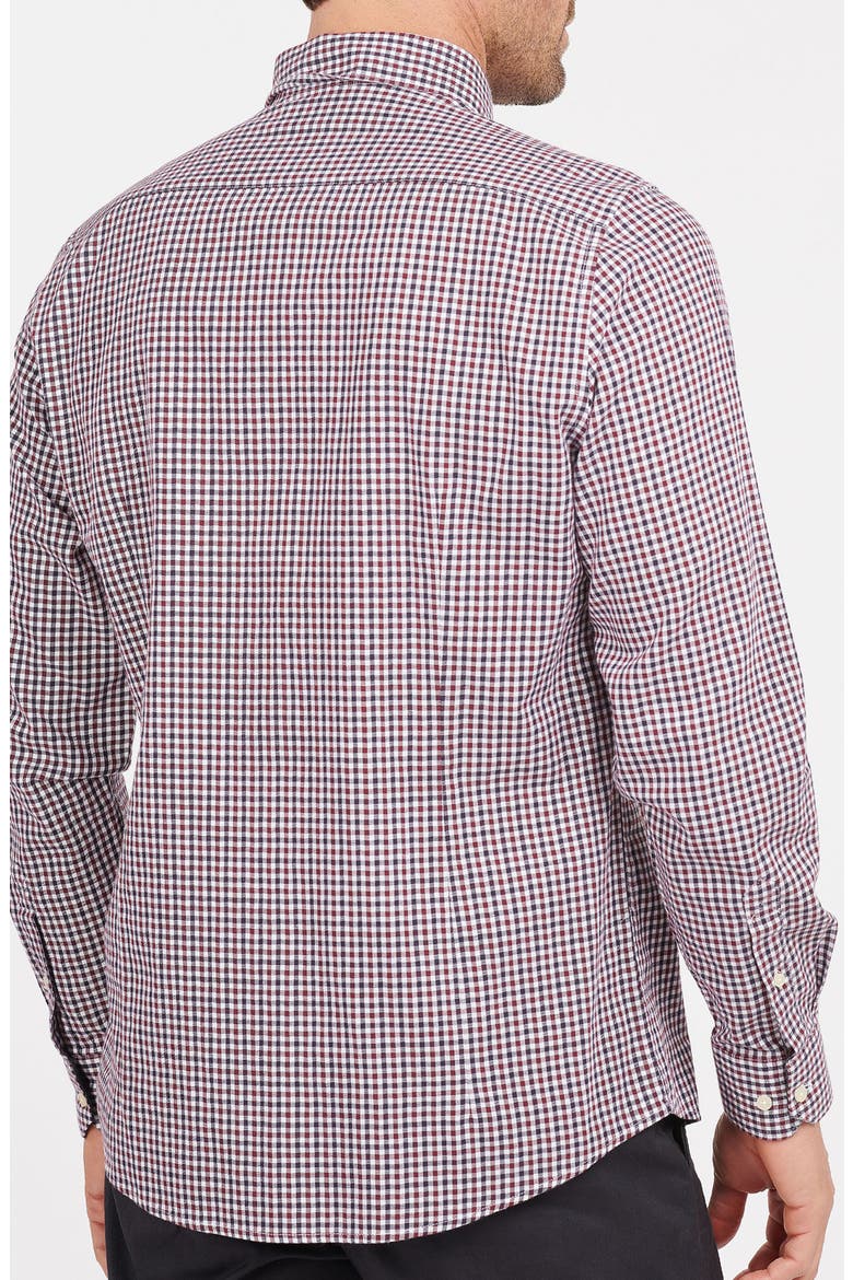 Padshaw Check Button-Down Shirt, Alternate, color, RICH RED