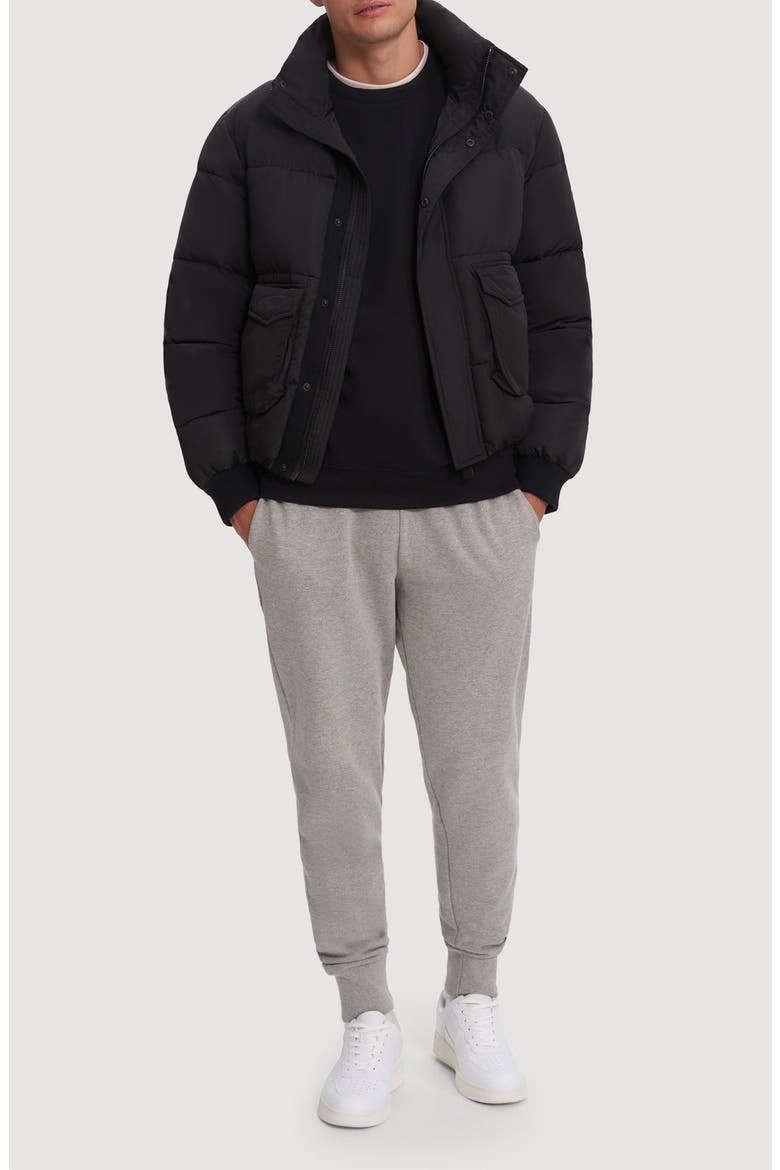 Mahalo Quilted Puffer Jacket, Alternate, color, BLACK