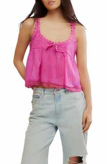 Free People Stevie Lace Accent Cotton Camisole