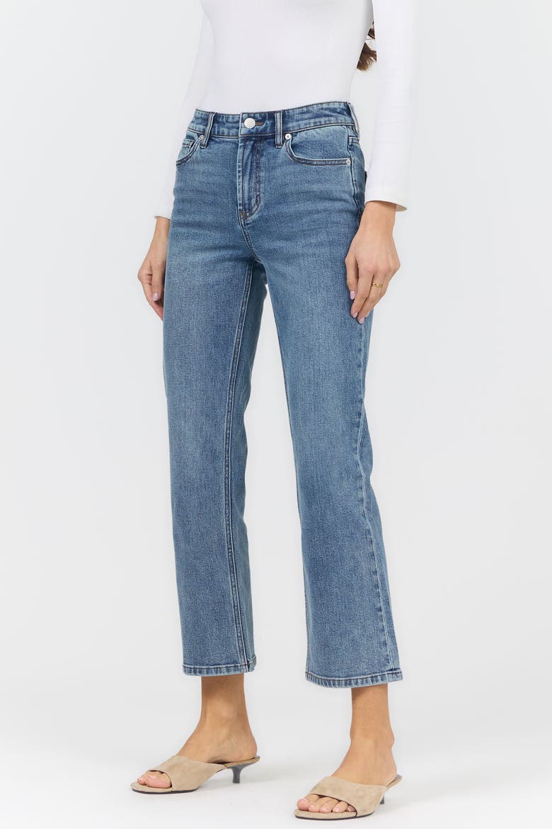 Anika Mid Rise Ankle Straight Jeans, Alternate, color, Hazlett