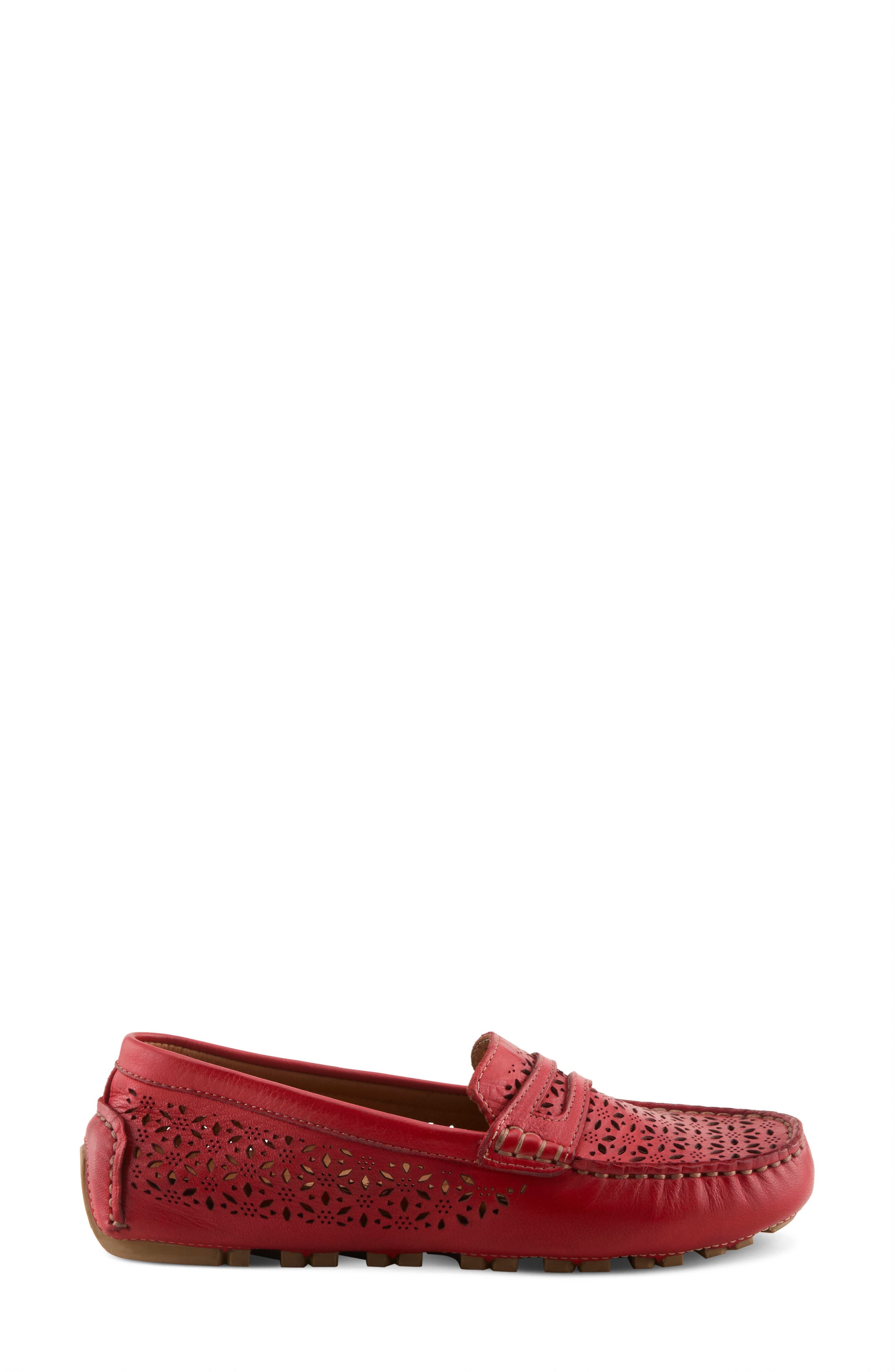 Spring Step Crain Driving Penny Loafer, Alternate, color, Red