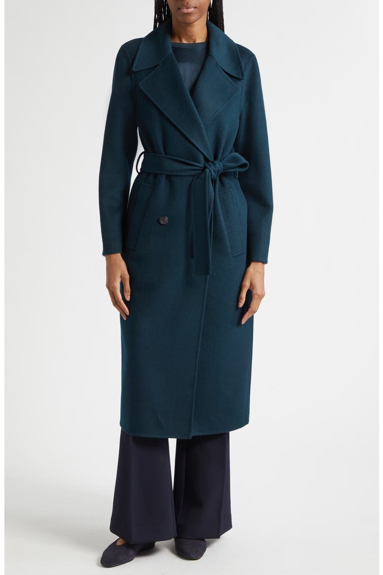 Rene Wool Blend Double Face Coat, Alternate, color, TEAL