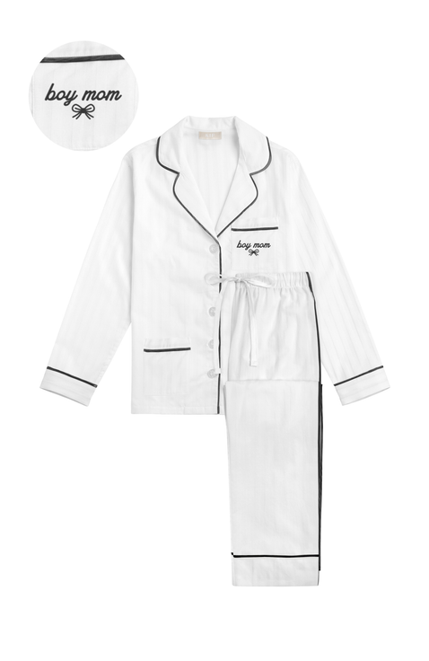 Boy Mom Cotton Pajama Set