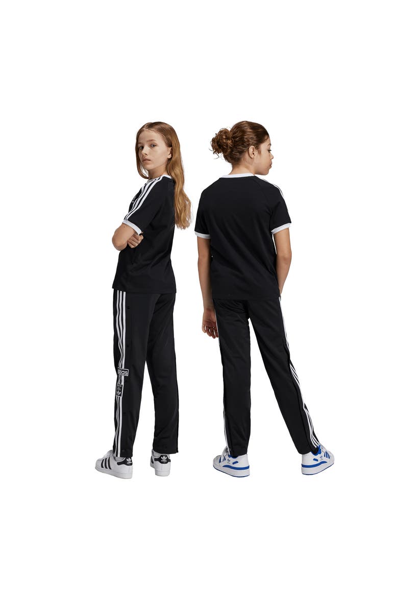 Kids' Adibreak Recycled Polyester Track Pants, Alternate, color, BLACK/WHIT