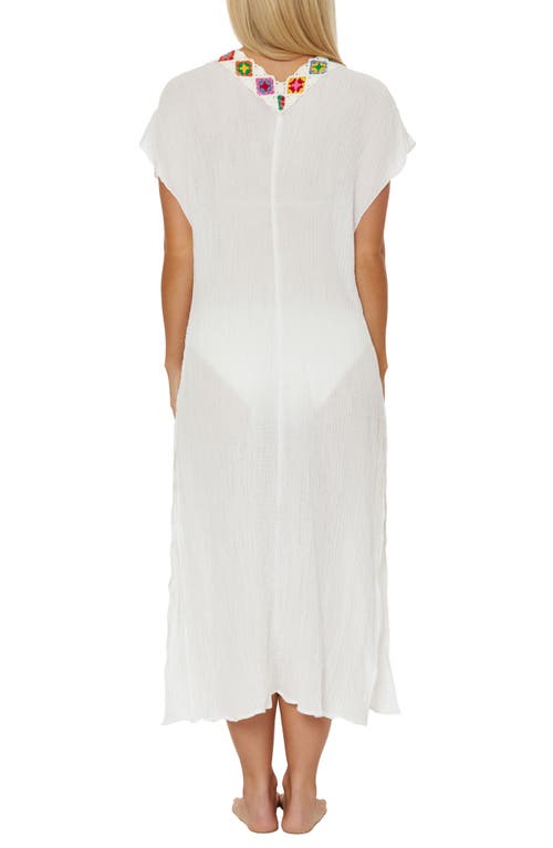 Isabella Rose 1969 Crochet Trim Cotton Cover-up In White