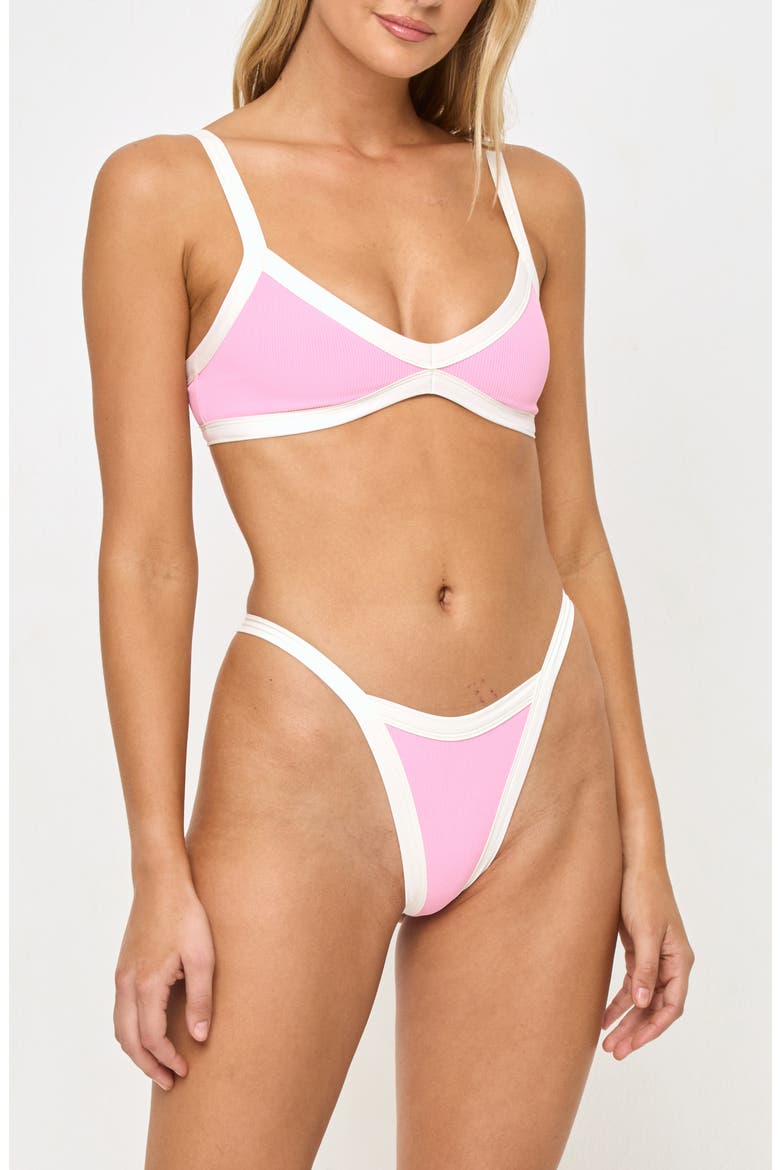 Mackenzie Bitsy Bikini Bottoms, Alternate, color, PINKSUGAR/ CREAM