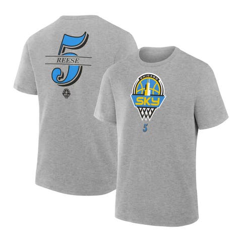 Men's Fanatics Angel Reese Gray Chicago Sky In The Paint Name & Number T-Shirt