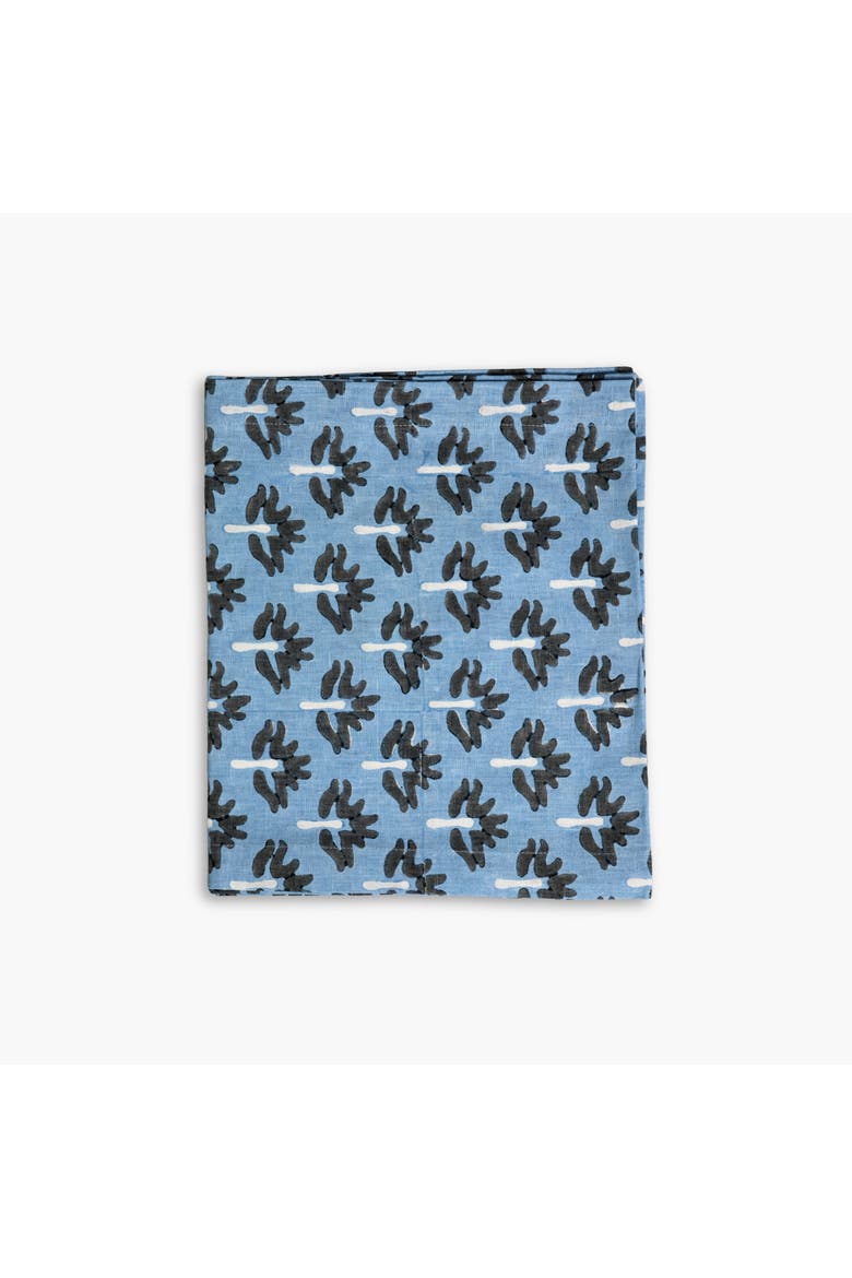 Zeenat Linen Table Runner, Main, color, Steel Blue