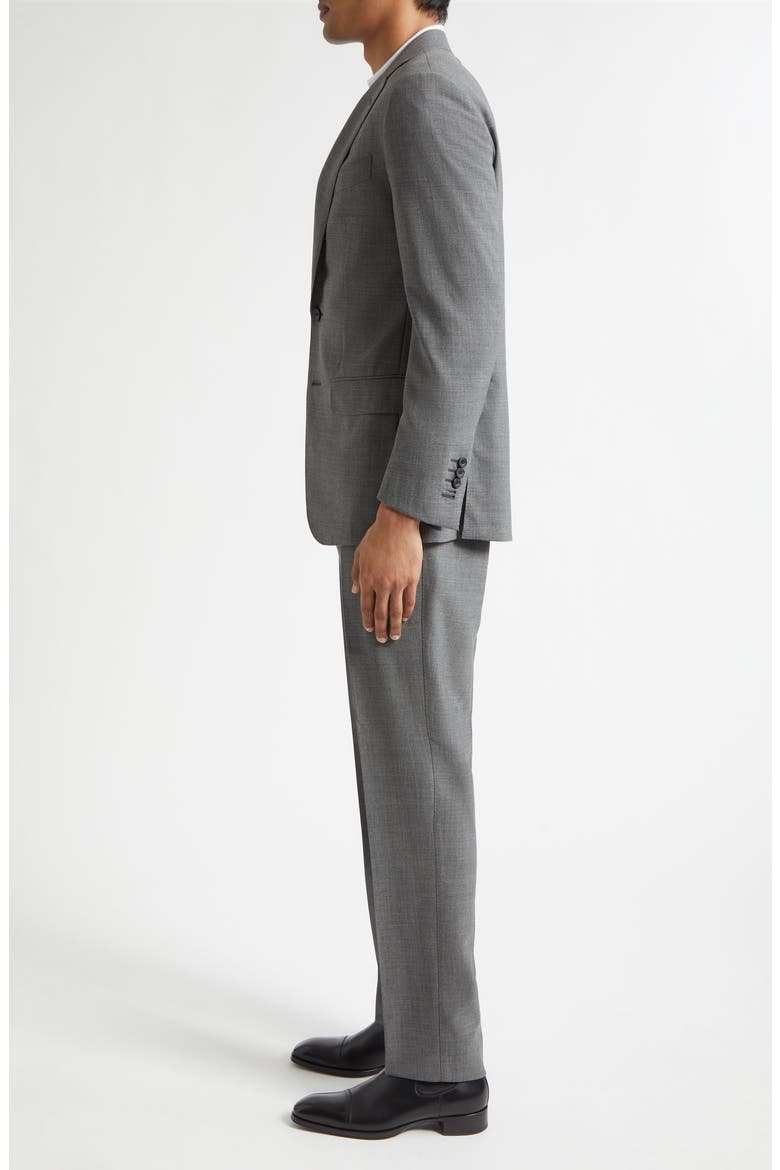Fresco Tailored Wool Suit, Alternate, color, GREY