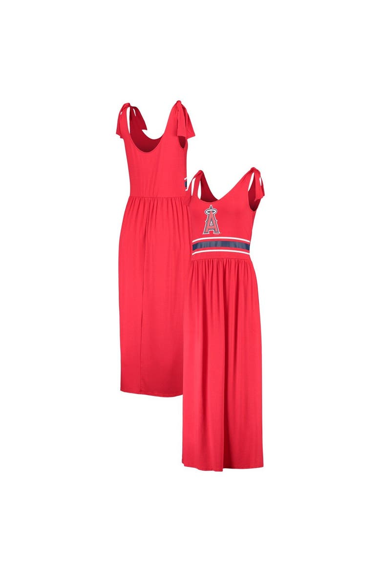 Women's G-III 4Her by Carl Banks Red Los Angeles Angels Game Over Maxi Dress, Main, color, Red