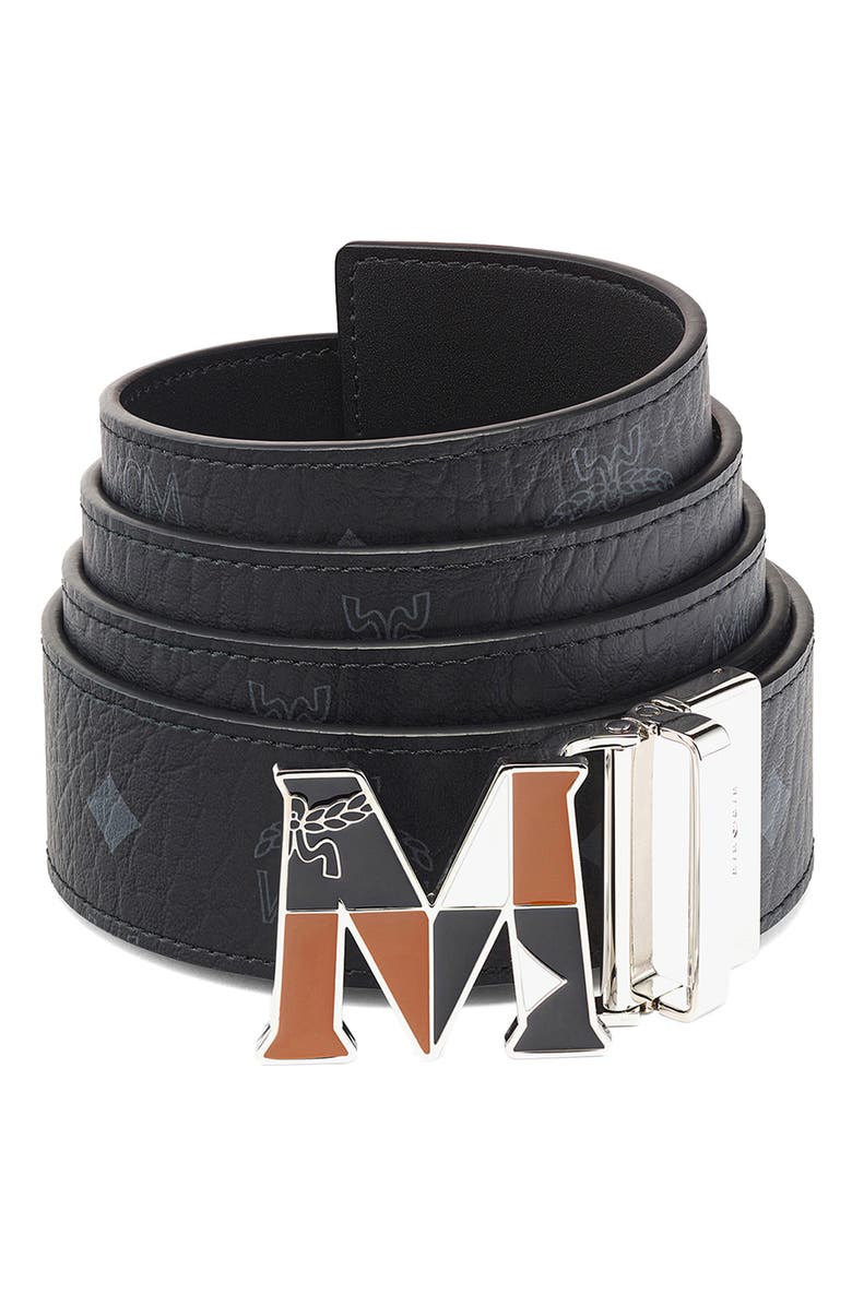 MCM Claus Reversible Belt, Alternate, color,