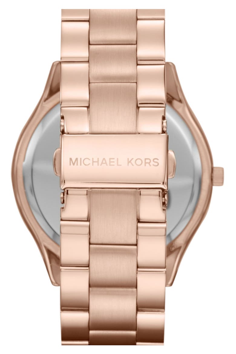'Slim Runway' Bracelet Watch, 42mm, Alternate, color, ROSEGOLD/ WARM GREY