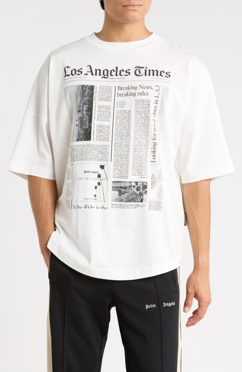 LA Times News Oversize Graphic T-Shirt