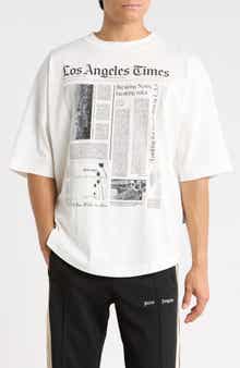 LA Times News Oversize Graphic T-Shirt